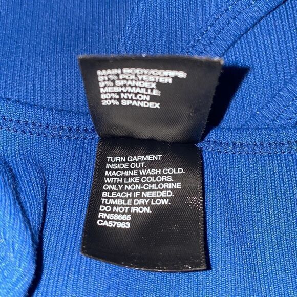 ZELLA Royal Blue Ribbed Racerback Tank Top- L (10/12) - Picture 4 of 4